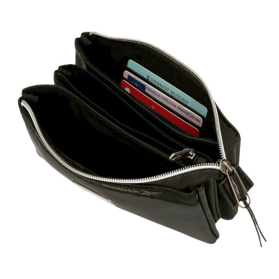 Estojo Triplo c/ Porta Cartões Reebok TINA Preta | Ref. 186.8774321