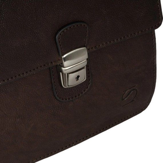 Bolsa de Tiracolo c/ Asa de Mão Matties PIEL WASH Castanha | Ref. 132.1401580