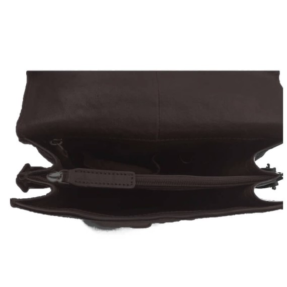 Bolsa de Tiracolo c/ Asa de Mão Matties PIEL WASH Castanha | Ref. 132.1401580