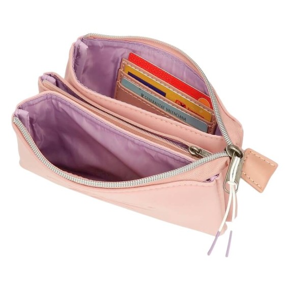 Estojo Triplo c/ Porta Cartões Reebok NOAH Rosa Nude | Ref. 186.8784322