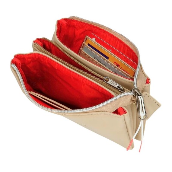 Estojo Triplo c/ Porta Cartões Reebok NOAH Taupe | Ref. 186.8784321