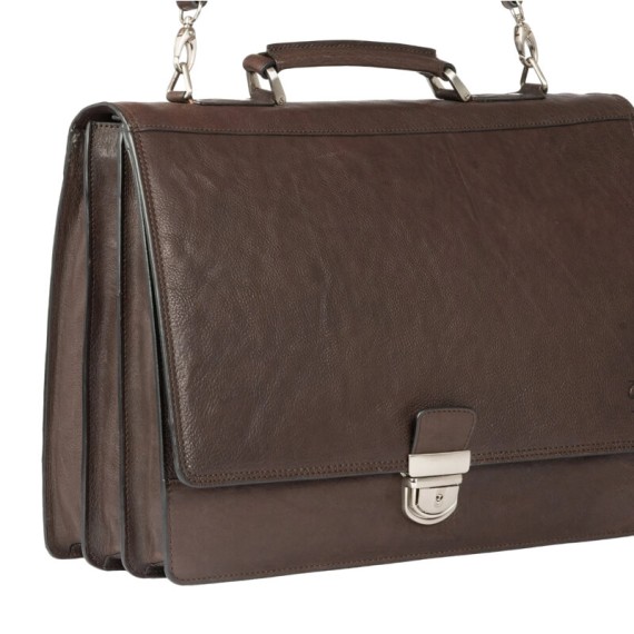 Pasta de Negócios 3 Divisões Matties PIEL WASH Castanha | Ref. 132.1400980