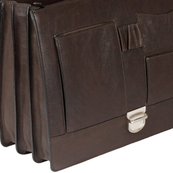 Pasta de Negócios 3 Divisões Matties PIEL WASH Castanha | Ref. 132.1400980