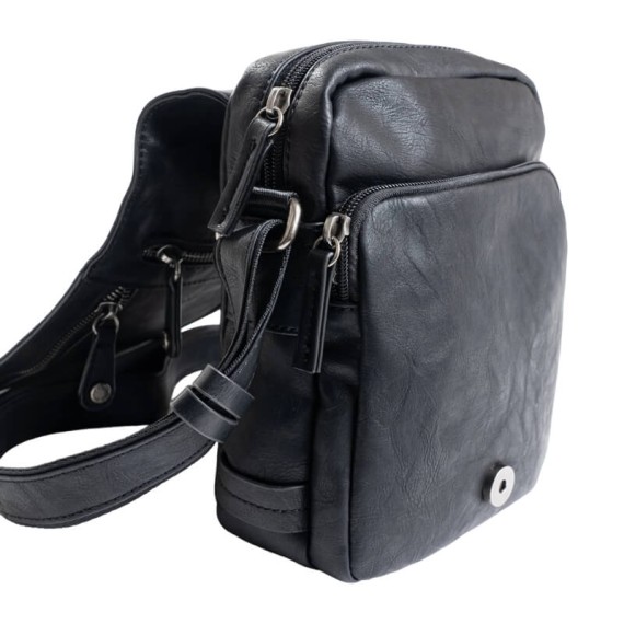 Bolsa de Tiracolo c/ Aba Homem Matties JUVENIL Preta | Ref. 132.4013320