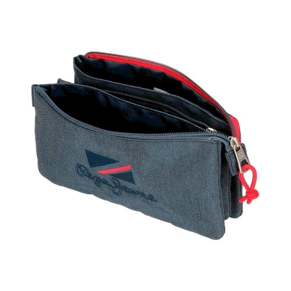 Estojo Escolar Triplo Pepe Jeans KAY Azul | Ref. 186.6674321