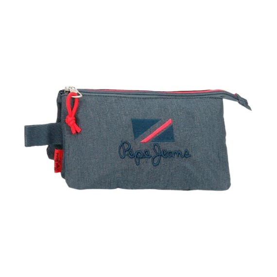 Estojo Escolar Triplo Pepe Jeans KAY Azul | Ref. 186.6674321