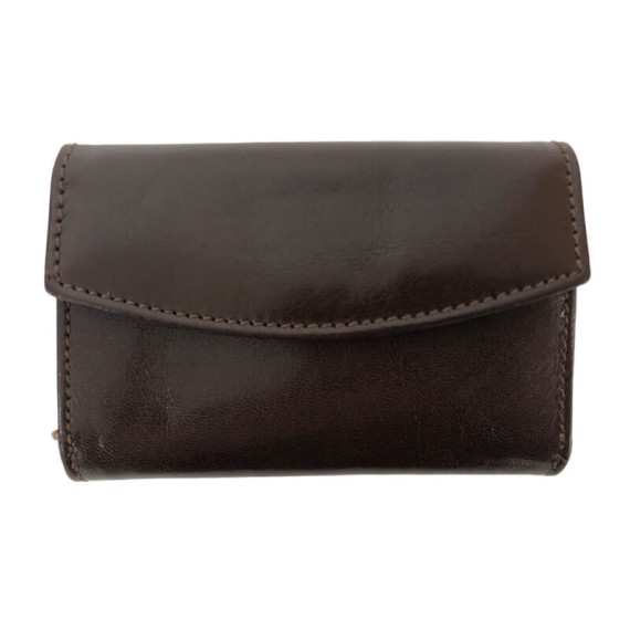 Chaveiro c/ Porta-Moedas em Pele F. ANTUNES Castanho | Ref. 183.150C