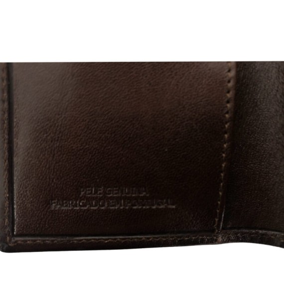 Chaveiro c/ Porta-Moedas em Pele F. ANTUNES Castanho | Ref. 183.150C