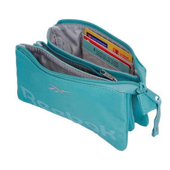 Estojo Triplo c/ Porta Cartões Reebok LINDEN Azul Claro | Ref. 186.8754322