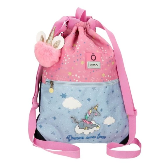 Mochila Saco c/ Bolso Frontal Enso DREAMS COME TRUE Multicolor | Ref. 186.9483821