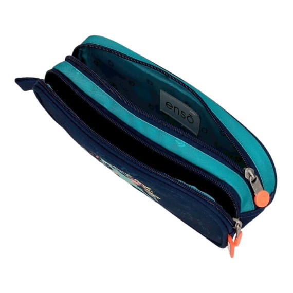 Estojo Escolar Dois Compartimentos Enso DINO ARTIST Azul | Ref. 186.9544221