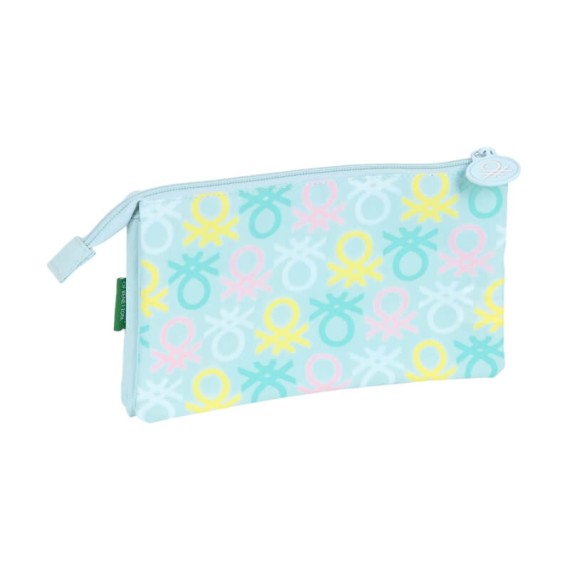 Estojo Escolar Triplo Benetton FANTASY Turquesa | Ref. 248.842217744