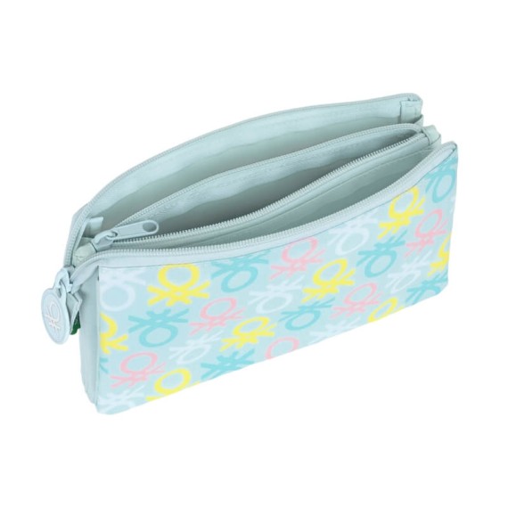 Estojo Escolar Triplo Benetton FANTASY Turquesa | Ref. 248.842217744