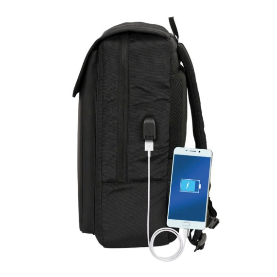 Mochila com Pala para Computador 13.3” USB Safta BUSINESS Preta | Ref. 248.642200359
