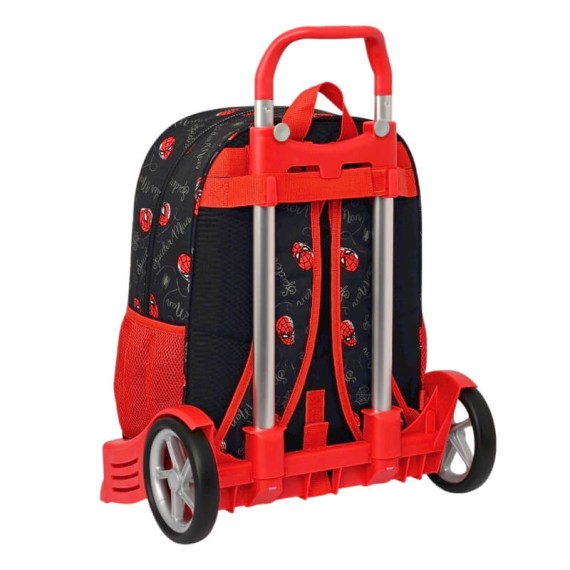 Mochila Escolar 42cm c/ Carro Evolution Spiderman HERO Preta | Ref. 248.612343860