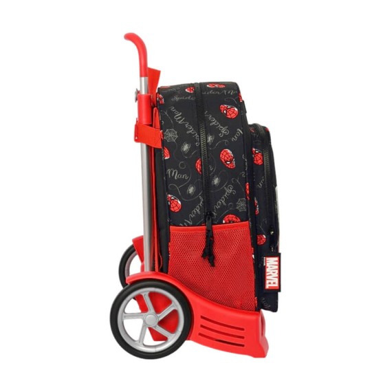 Mochila Escolar 42cm c/ Carro Evolution Spiderman HERO Preta | Ref. 248.612343860