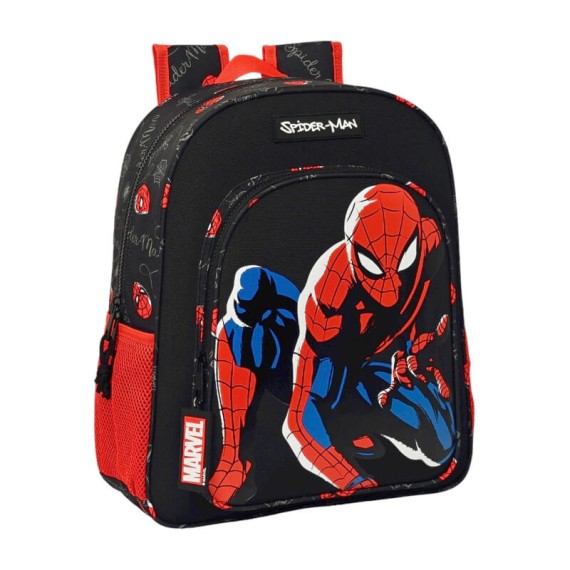Mochila Escolar Júnior Adap. 38Cm SPIDERMAN Hero Preta | Ref. 248.612343640