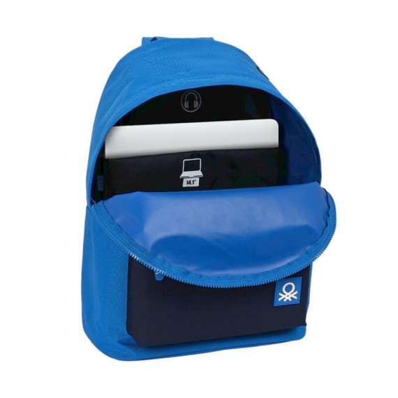 Mochila para Portátil 14.1” Benetton DEEP WATER Azul | Ref. 248.642313819 Mochila para Portátil 14.1” Benetton DEEP WATER Azul | Ref. 248.642313819