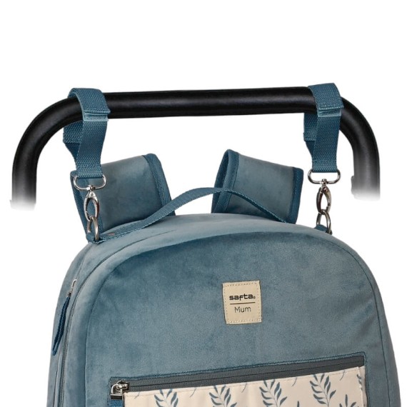 Mochila Térmica p/ Acessórios de Bebé Safta LEAVES Azul | Ref. 248.642233883