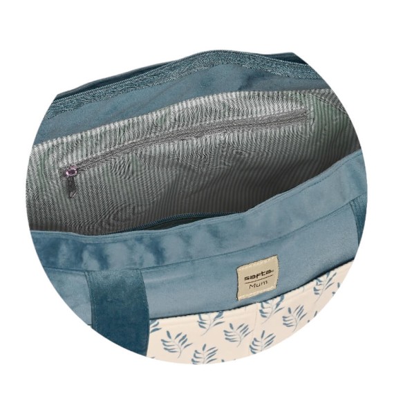 Saco Adaptável a Carrinho de Bebé Safta LEAVES Azul | Ref. 248.642233745 Saco Adaptável a Carrinho de Bebé Safta LEAVES Azul | Ref. 248.642233745