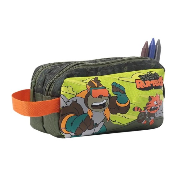 Estojo Escolar Infantil Duplo Totto BRAWLMASTER 4DJ Verde | Ref. 330.AJ52BWM0014DJU