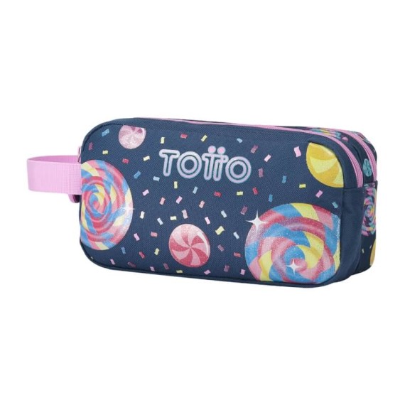 Estojo Escolar Infantil Duplo Totto SWEET CANDY 6J5 Azul | Ref. 330.AJ52SCY0016J5U