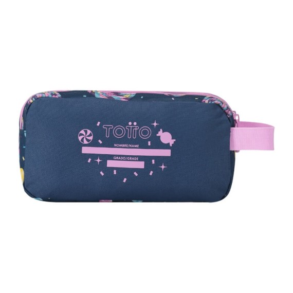 Estojo Escolar Infantil Duplo Totto SWEET CANDY 6J5 Azul | Ref. 330.AJ52SCY0016J5U