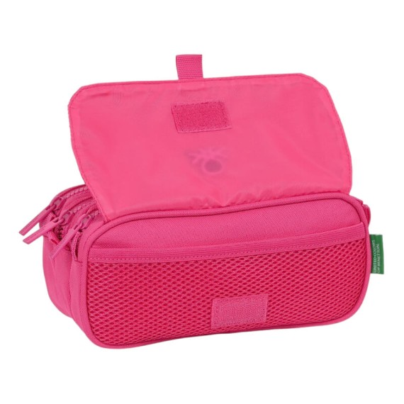 Estojo Escolar Triplo Compartimento Benetton RASPBERRY Fuschia | Ref. 248.842316710