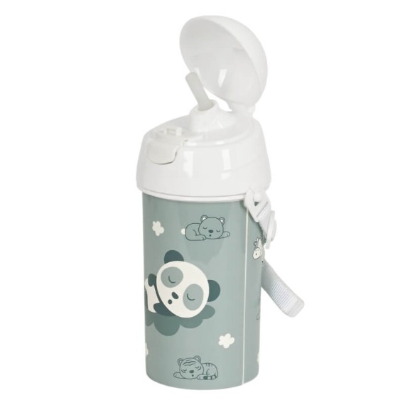 Garrafa 500ml Abertura Aut. c/ Palhinha Safta DORMILON Cinza | Ref. 248.342358899 Garrafa 500ml Abertura Aut. c/ Palhinha Safta DORMILON Cinza | Ref. 248.342358899