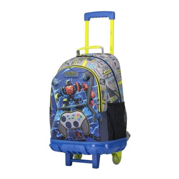 Mochila Escolar com Rodas L 47Cm Totto MONARK 4YI Azul | Ref. 330.MJ03MNK0034YIL