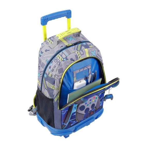 Mochila Escolar com Rodas L 47Cm Totto MONARK 4YI Azul | Ref. 330.MJ03MNK0034YIL