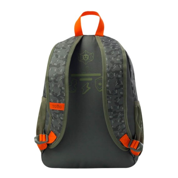 Mochila Escolar Média 41Cm Totto BRAWLMASTER 4DJ Verde | Ref. 330.MJ04BWM0024DJM