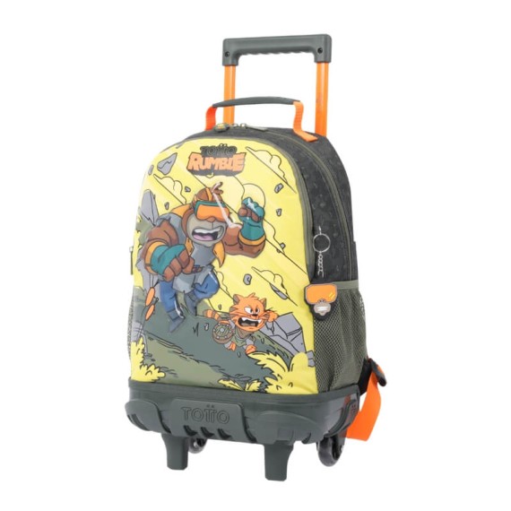 Mochila Escolar Média c/ Rodas 41Cm Totto BRAWLMASTER 4DJ Verde | Ref. 330.MJ03BWM0054DJM
