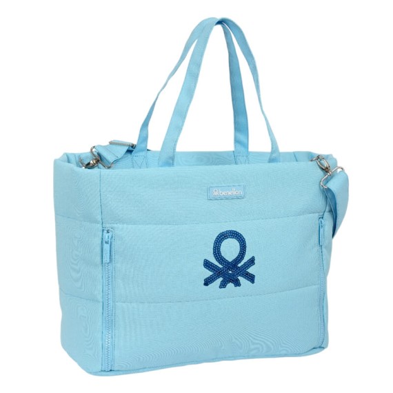 Saco de Ombro para Computador 14.1” Benetton SEQUINS Azul | Ref. 248.642315293