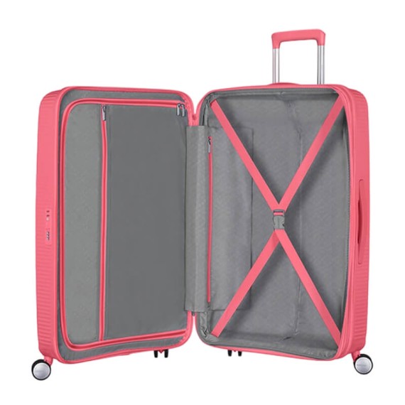 American Tourister Mala de Viagem Média 67cm 4R Exp. SOUNDBOX Coral | Ref. 9232G00200