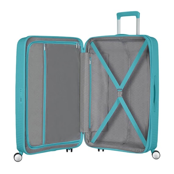American Tourister Mala de Viagem Média 67cm 4R Exp. SOUNDBOX Turquesa | Ref. 9232G00261