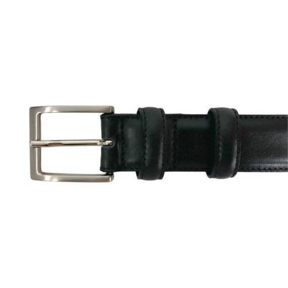 Cinto Clássico em Couro 100cm Joseph Louis 215 Preto | Ref. 39.215P100