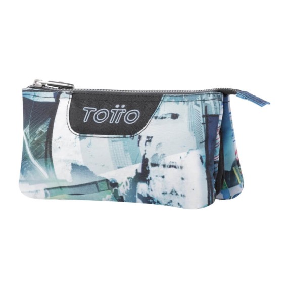 Estojo Escolar Triplo Tablero Totto 4HV Azul | Ref. 330.AC52ECO012Z4HV