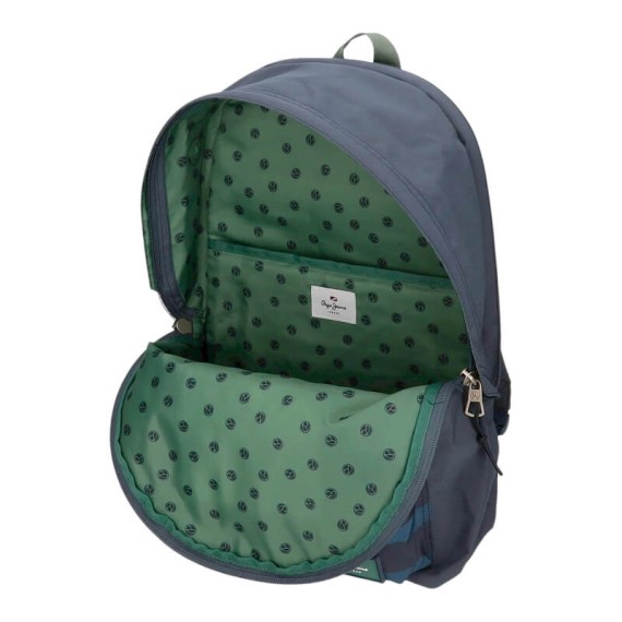 Mochila Adaptável 2C 44cm c/ Carro Pepe Jeans TOM Azul Escuro | Ref. 186.66524T1
