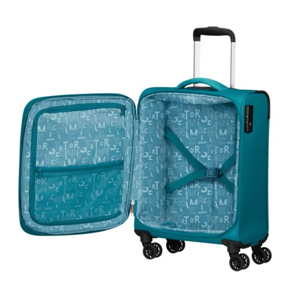 American Tourister Mala de Cabine / Trolley 55cm 4R Exp. PULSONIC Petróleo | Ref. 92MD600121