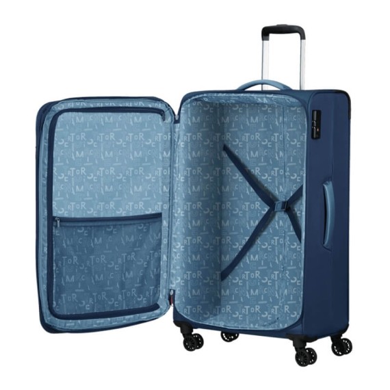 American Tourister Mala de Viagem Gigante 81cm 4R Exp. PULSONIC Azul Marinho | Ref. 92MD600341