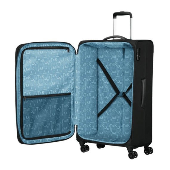 American Tourister Mala de Viagem Gigante 81cm 4R Exp. PULSONIC Preta | Ref. 92MD600309