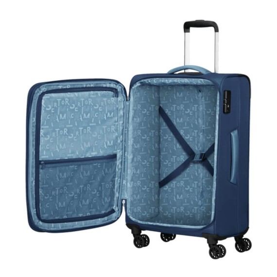 American Tourister Mala de Viagem Média 68cm 4R Exp. PULSONIC Azul Marinho | Ref. 92MD600241 American Tourister Mala de Viagem Média 68cm 4R Exp. PULSONIC Azul Marinho | Ref. 92MD600241