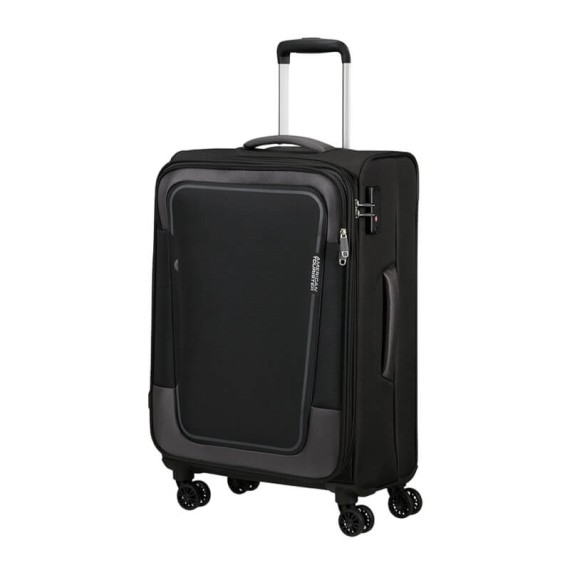 American Tourister Mala de Viagem Média 68cm 4R Exp. PULSONIC Preta | Ref. 92MD600209