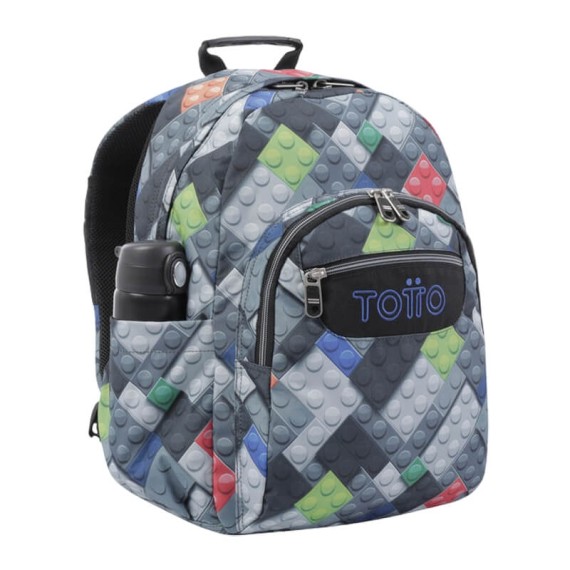 Mochila Escolar Blocos 44Cm Acuarela Totto 4YP Multicolor | Ref. 330.MA04ECO00104YP