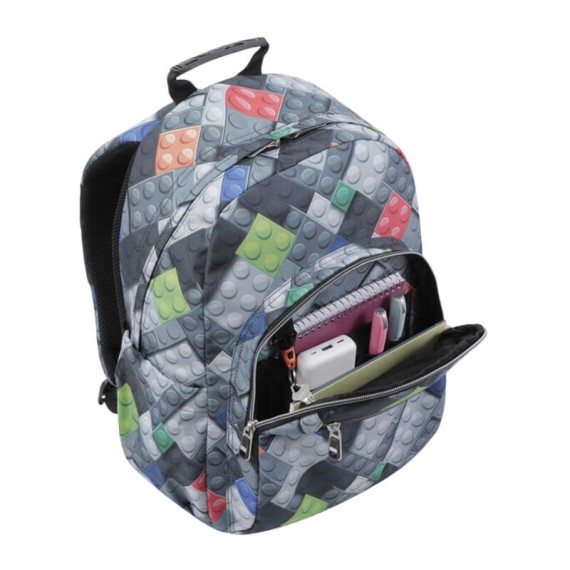Mochila Escolar Blocos 44Cm Acuarela Totto 4YP Multicolor | Ref. 330.MA04ECO00104YP