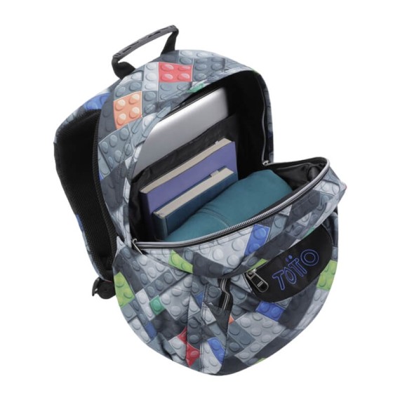Mochila Escolar Blocos 44Cm Acuarela Totto 4YP Multicolor | Ref. 330.MA04ECO00104YP