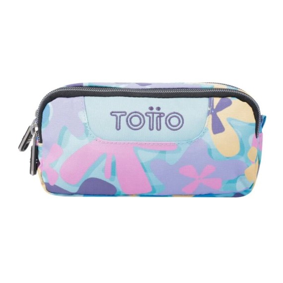 Estojo Escolar Duplo Flores Hawaianas Sobre Totto 6JS Multicolor | Ref. 330.AC52ECO003Z6JS