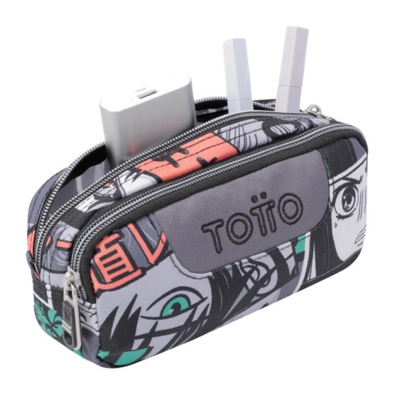 Estojo Escolar Duplo Sobre Totto 4YN Multicolor | Ref. 330.AC52ECO003Z4YN