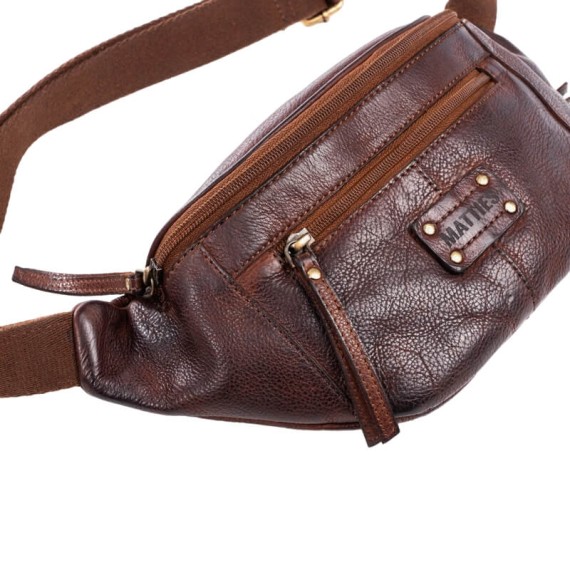 Bolsa de Cintura Matties ANTIC LEATHER Castanha | Ref. 132.4014780